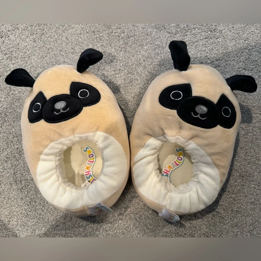 Squishmallows Pug Slippers | Size 13–1 | Like New